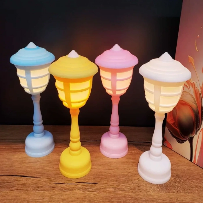 USLUCAN ALIŞVERİŞ Renkli Sokak Lambası Tasarımlı Led Işık