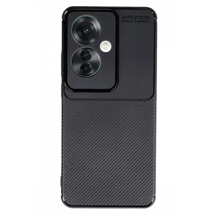 USLUCAN ALIŞVERİŞ Reno 11F Kılıf Auto Focus Karbon Kapak - Siyah