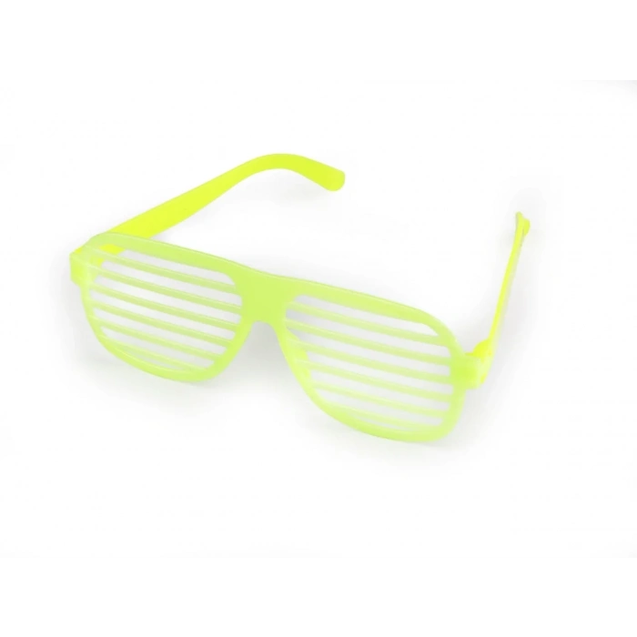 USLUCAN ALIŞVERİŞ Retro Neon Fosforlu Panjur Gözlük - 12 Adet