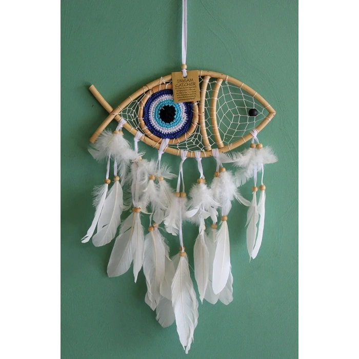 USLUCAN ALIŞVERİŞ Rüya Kapanı Dream Catcher Balık Tasarımı