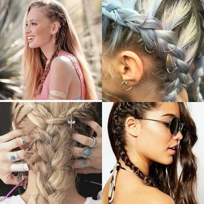 USLUCAN ALIŞVERİŞ Saç Piercingi - Saç Yüzüğü - Silver