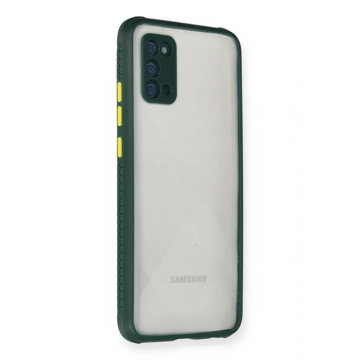 USLUCAN ALIŞVERİŞ Samsung Galaxy A02S Kılıf Miami Şeffaf Silikon - Koyu Yeşil