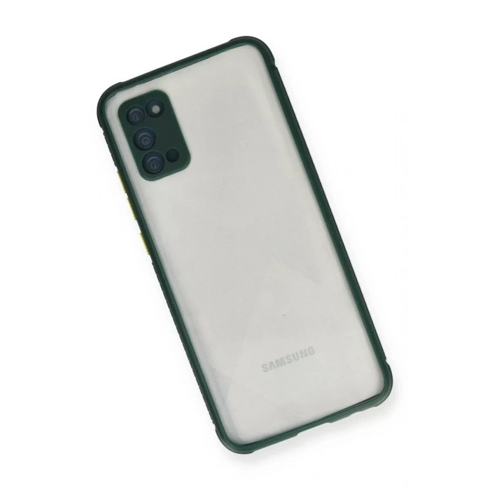 USLUCAN ALIŞVERİŞ Samsung Galaxy A02S Kılıf Miami Şeffaf Silikon - Koyu Yeşil