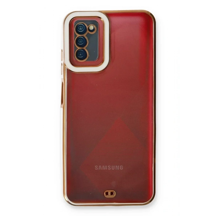 USLUCAN ALIŞVERİŞ Samsung Galaxy A03S Kılıf Liva Lens Silikon - Beyaz
