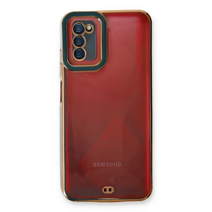 USLUCAN ALIŞVERİŞ Samsung Galaxy A03S Kılıf Liva Lens Silikon - Yeşil