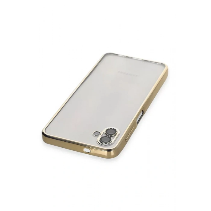 USLUCAN ALIŞVERİŞ Samsung Galaxy A04 Kılıf Lensli Silikon - Gold
