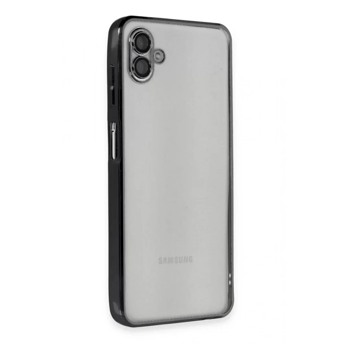USLUCAN ALIŞVERİŞ Samsung Galaxy A04 Kılıf Lensli Silikon - Siyah