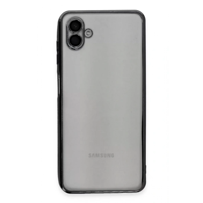 USLUCAN ALIŞVERİŞ Samsung Galaxy A04 Kılıf Lensli Silikon - Siyah