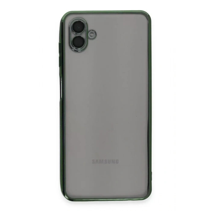USLUCAN ALIŞVERİŞ Samsung Galaxy A04 Kılıf Lensli Silikon - Yeşil