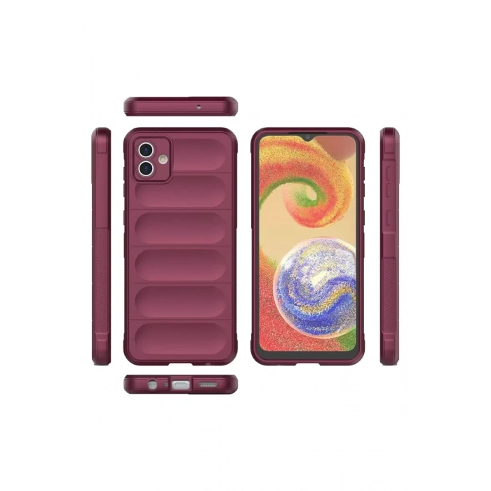 USLUCAN ALIŞVERİŞ Samsung Galaxy A04E Kılıf Optimum Silikon - Bordo
