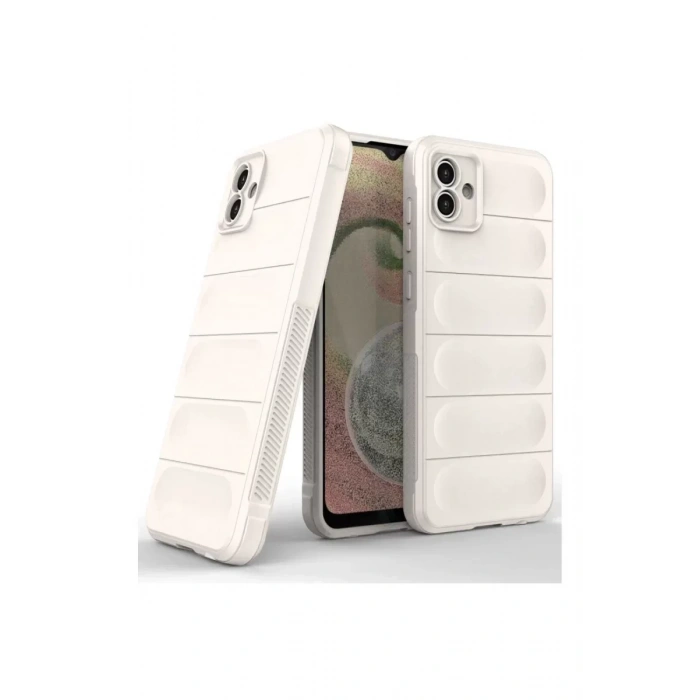 USLUCAN ALIŞVERİŞ Samsung Galaxy A04E Kılıf Optimum Silikon - Krem