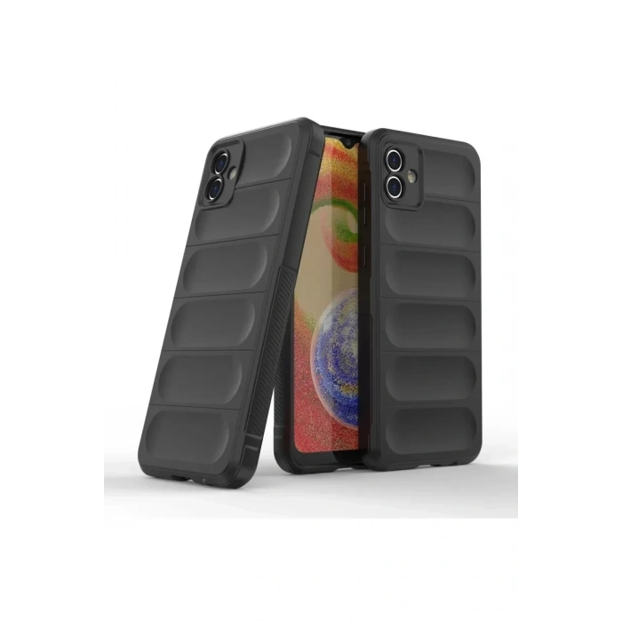USLUCAN ALIŞVERİŞ Samsung Galaxy A04E Kılıf Optimum Silikon - Siyah