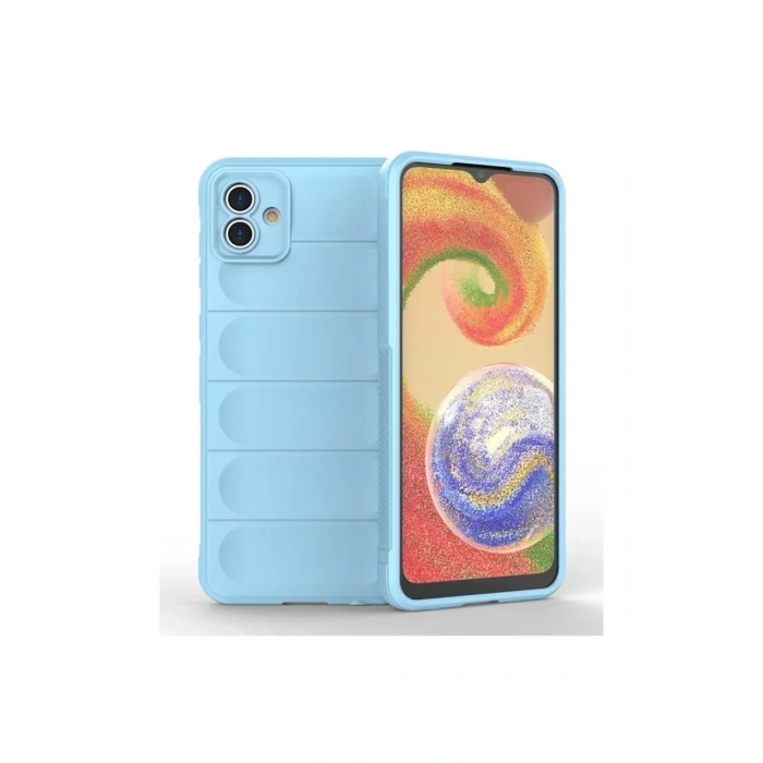 USLUCAN ALIŞVERİŞ Samsung Galaxy A04E Kılıf Optimum Silikon - Sky Blue
