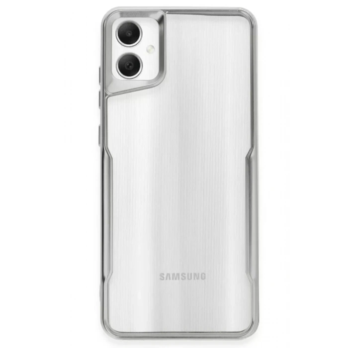 USLUCAN ALIŞVERİŞ Samsung Galaxy A05 Kılıf Boyi Silikon Kapak - Gümüş