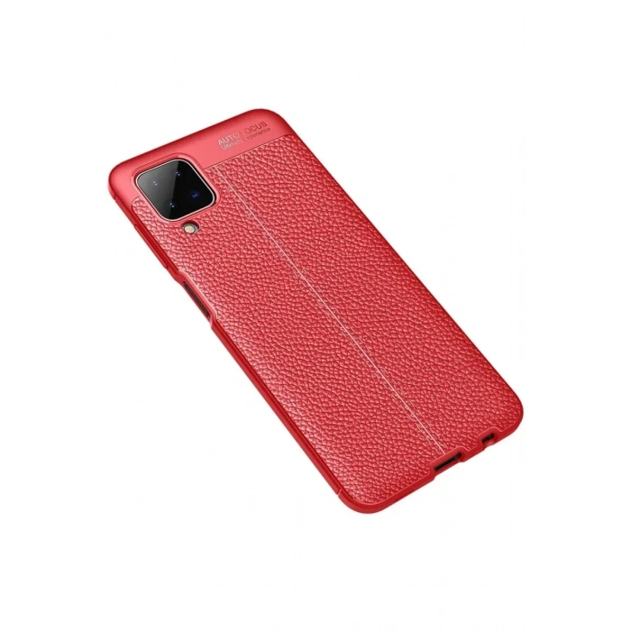 USLUCAN ALIŞVERİŞ Samsung Galaxy A12 Kılıf Auto Focus Kapak - Kırmızı
