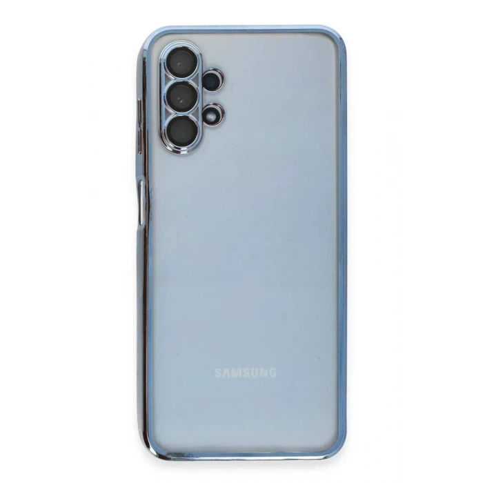 USLUCAN ALIŞVERİŞ Samsung Galaxy A13 4G Kılıf Lensli Silikon - Açık Mavi