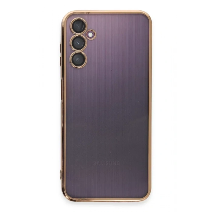 USLUCAN ALIŞVERİŞ Samsung Galaxy A14 4G Kılıf Lensli Silikon - Gold