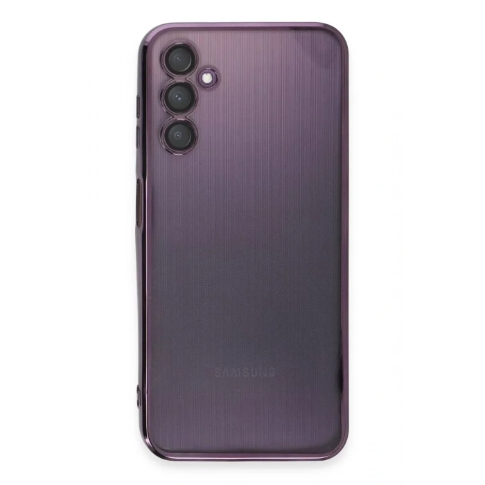 USLUCAN ALIŞVERİŞ Samsung Galaxy A14 4G Kılıf Lensli Silikon - Mor