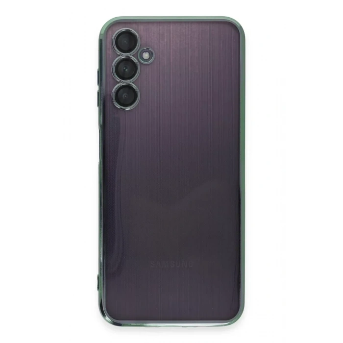 USLUCAN ALIŞVERİŞ Samsung Galaxy A14 4G Kılıf Lensli Silikon - Yeşil