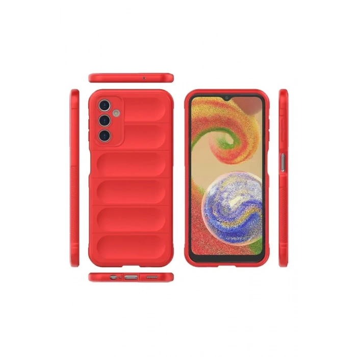 USLUCAN ALIŞVERİŞ Samsung Galaxy A14 4G Kılıf Optimum Silikon - Kırmızı