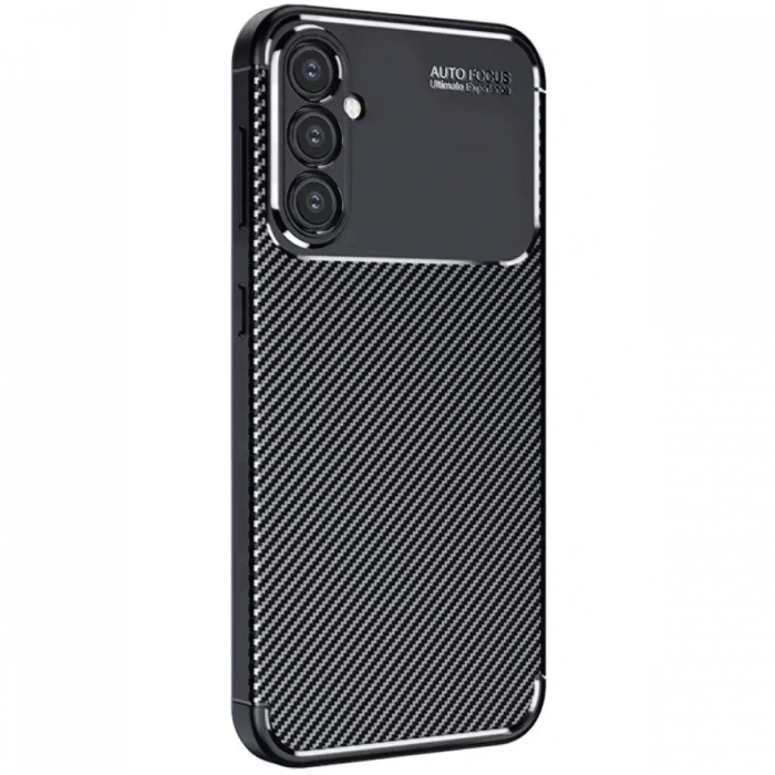 USLUCAN ALIŞVERİŞ Samsung Galaxy A16 5G Kılıf Auto Focus Karbon Kapak - Siyah