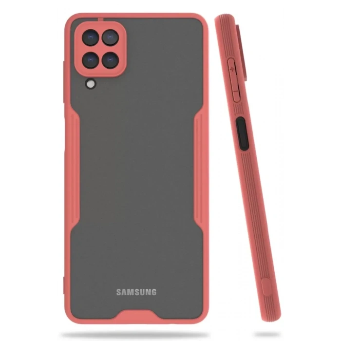 USLUCAN ALIŞVERİŞ Samsung Galaxy A22 Kılıf Platin Silikon - Pembe