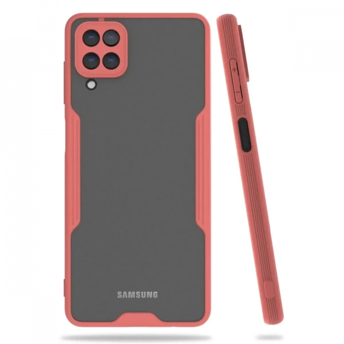 USLUCAN ALIŞVERİŞ Samsung Galaxy A22 Kılıf Platin Silikon - Pembe