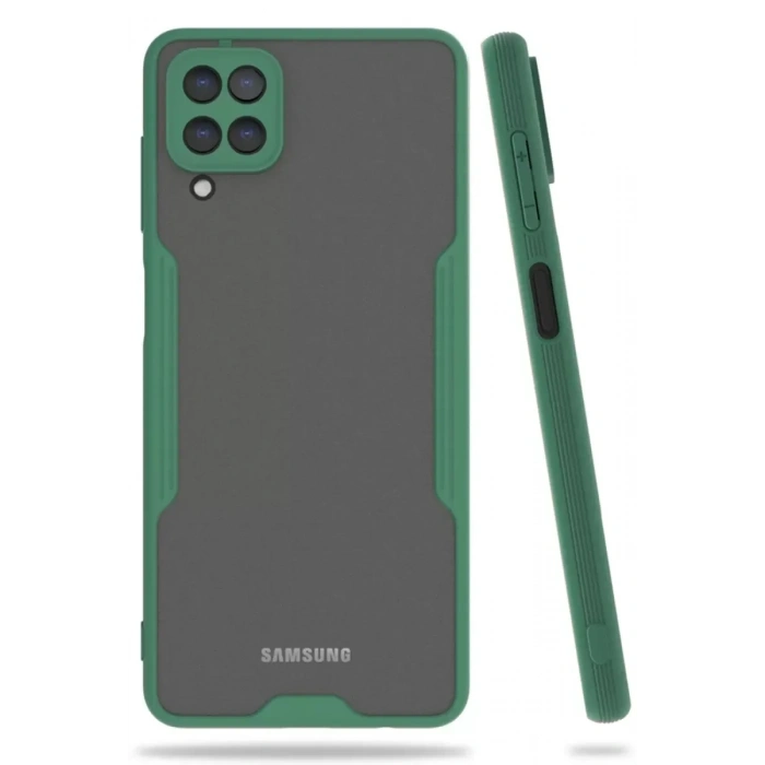 USLUCAN ALIŞVERİŞ Samsung Galaxy A22 Kılıf Platin Silikon - Yeşil
