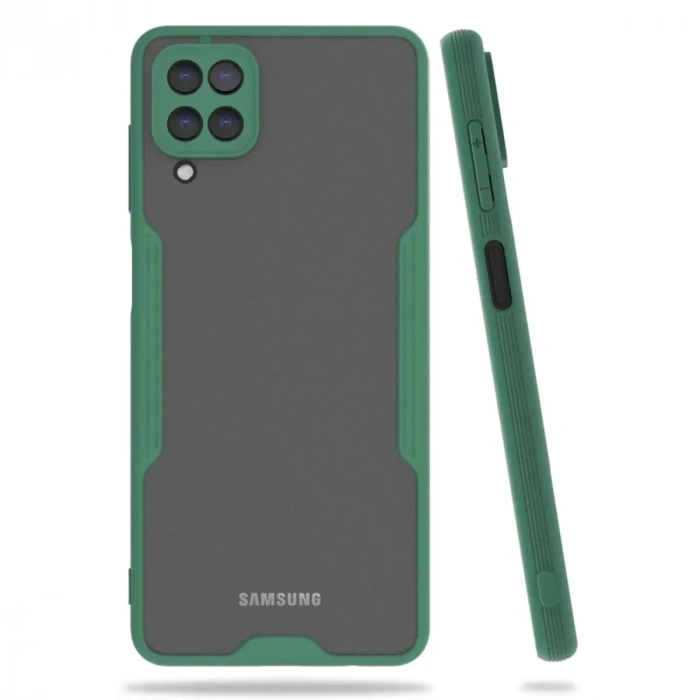 USLUCAN ALIŞVERİŞ Samsung Galaxy A22 Kılıf Platin Silikon - Yeşil