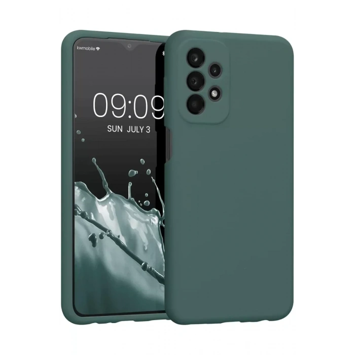 USLUCAN ALIŞVERİŞ Samsung Galaxy A23 4G Kılıf First Silikon - Koyu Yeşil
