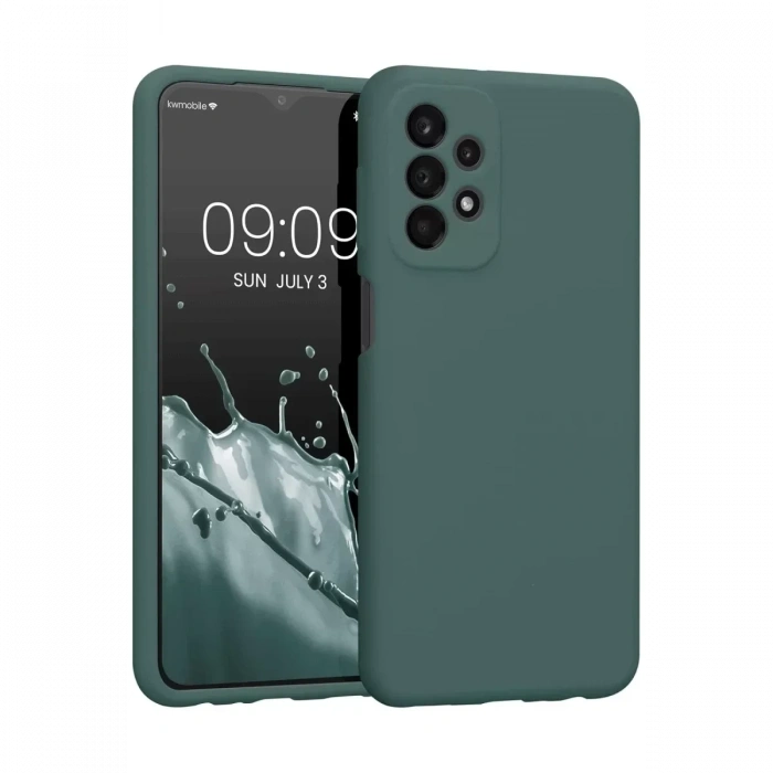 USLUCAN ALIŞVERİŞ Samsung Galaxy A23 4G Kılıf First Silikon - Koyu Yeşil