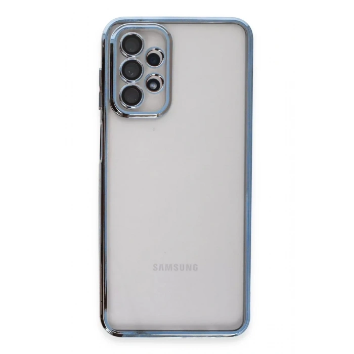 USLUCAN ALIŞVERİŞ Samsung Galaxy A23 4G Kılıf Lensli Silikon - Açık Mavi