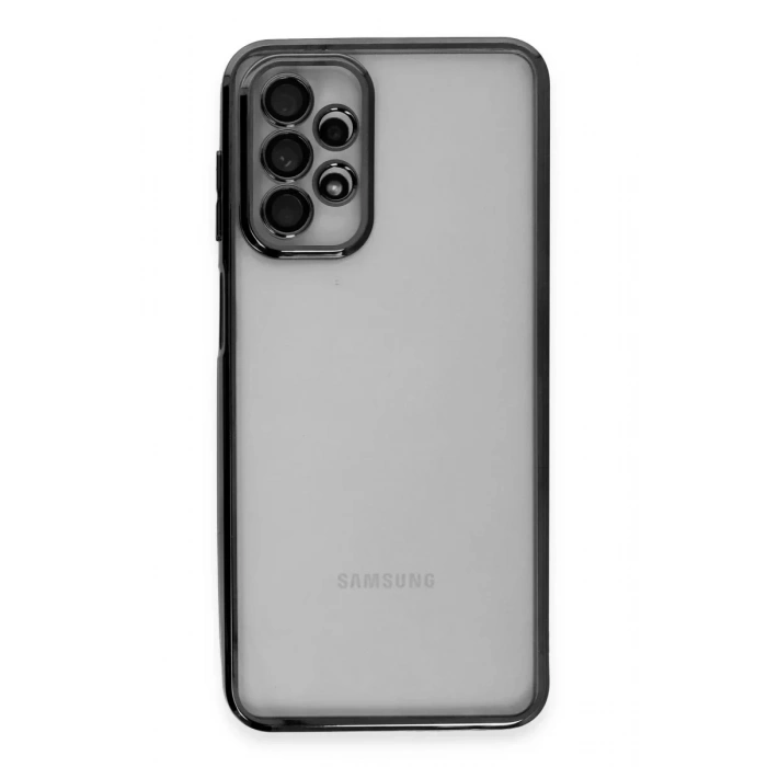 USLUCAN ALIŞVERİŞ Samsung Galaxy A23 4G Kılıf Lensli Silikon - Siyah