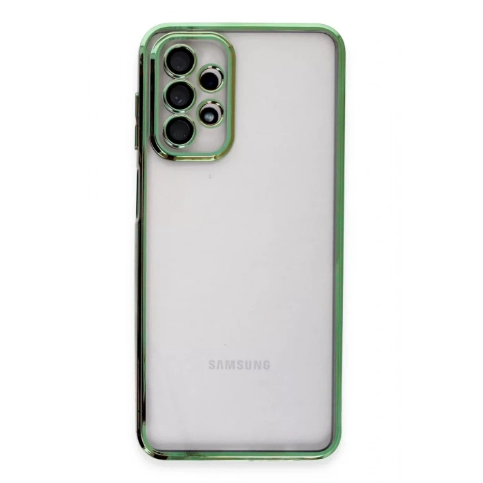 USLUCAN ALIŞVERİŞ Samsung Galaxy A23 4G Kılıf Lensli Silikon - Yeşil
