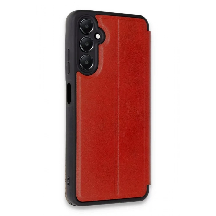 USLUCAN ALIŞVERİŞ Samsung Galaxy A25 5G Kılıf Flip Cover - Kırmızı