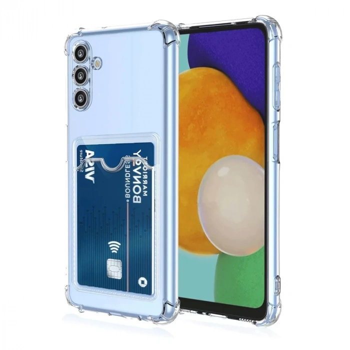 USLUCAN ALIŞVERİŞ Samsung Galaxy A26 Kılıf Kart Şeffaf Silikon - Şeffaf