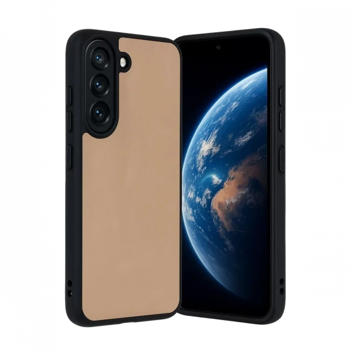 USLUCAN ALIŞVERİŞ Samsung Galaxy A36 Kılıf Aras Deri Kapak - Pudra
