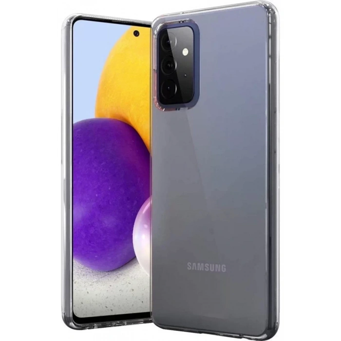 USLUCAN ALIŞVERİŞ Samsung Galaxy A72 Kılıf Lüx Şeffaf Silikon