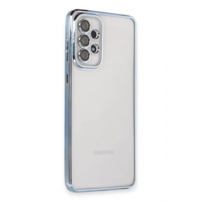 USLUCAN ALIŞVERİŞ Samsung Galaxy A73 5G Kılıf Lensli Silikon - Açık Mavi