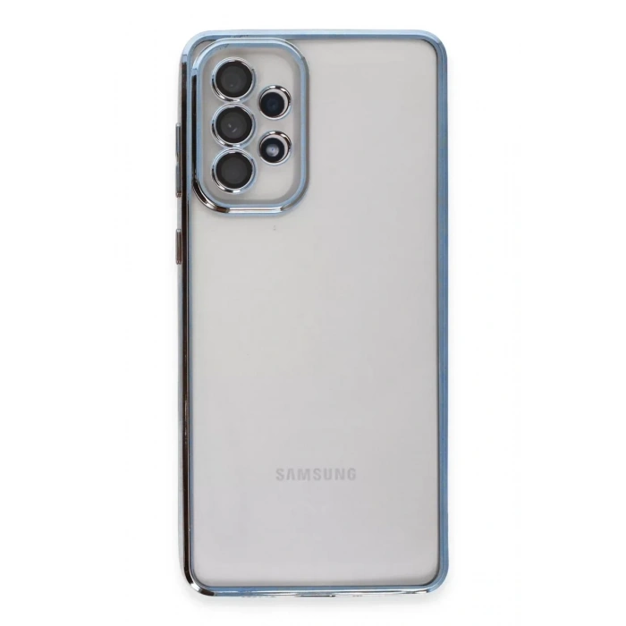 USLUCAN ALIŞVERİŞ Samsung Galaxy A73 5G Kılıf Lensli Silikon - Açık Mavi