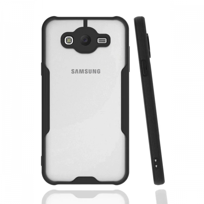 USLUCAN ALIŞVERİŞ Samsung Galaxy J7 Kılıf Platin Silikon - Siyah