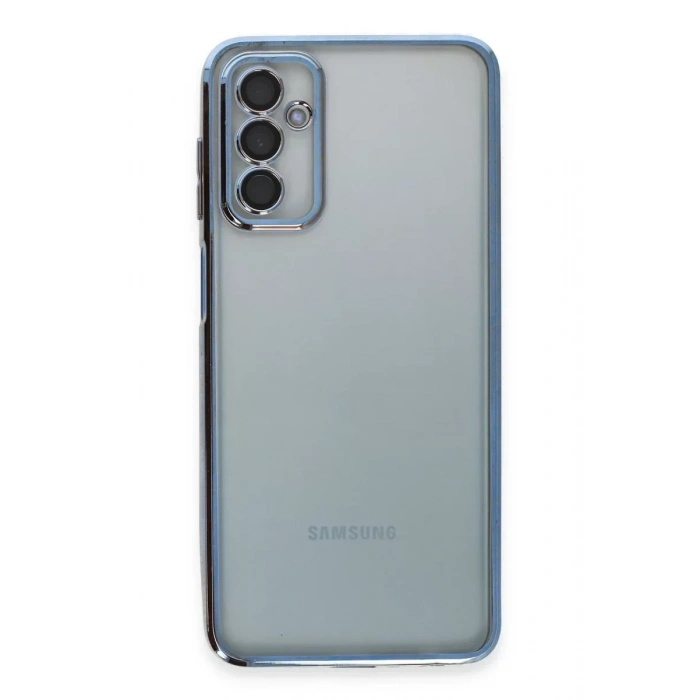 USLUCAN ALIŞVERİŞ Samsung Galaxy M23 Kılıf Lensli Silikon - Açık Mavi