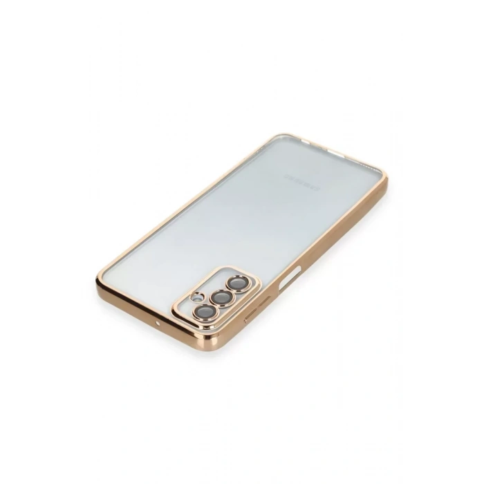USLUCAN ALIŞVERİŞ Samsung Galaxy M23 Kılıf Lensli Silikon - Gold