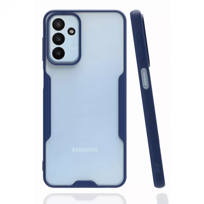 USLUCAN ALIŞVERİŞ Samsung Galaxy M23 Kılıf Platin Silikon - Lacivert