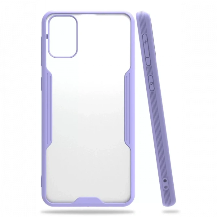 USLUCAN ALIŞVERİŞ Samsung Galaxy M31 Kılıf Platin Silikon - Lila