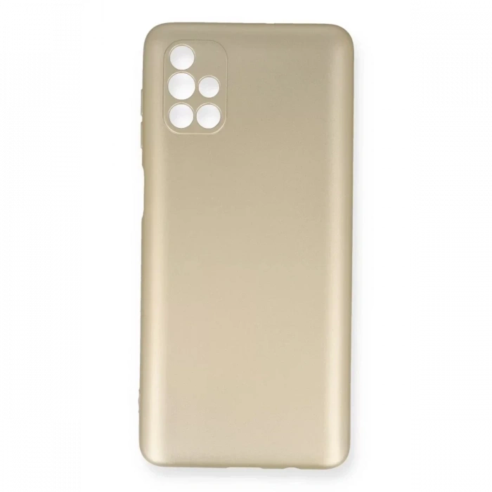 USLUCAN ALIŞVERİŞ Samsung Galaxy M51 Kılıf First Silikon - Gold