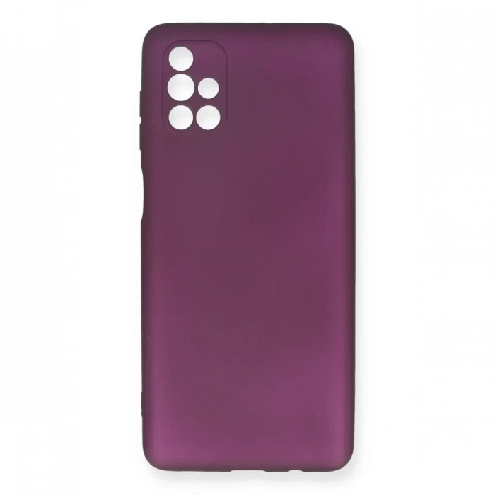 USLUCAN ALIŞVERİŞ Samsung Galaxy M51 Kılıf First Silikon - Mürdüm