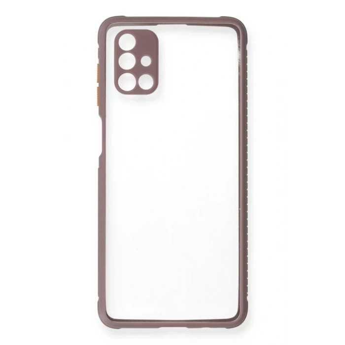 USLUCAN ALIŞVERİŞ Samsung Galaxy M51 Kılıf Miami Şeffaf Silikon - Açık Mor