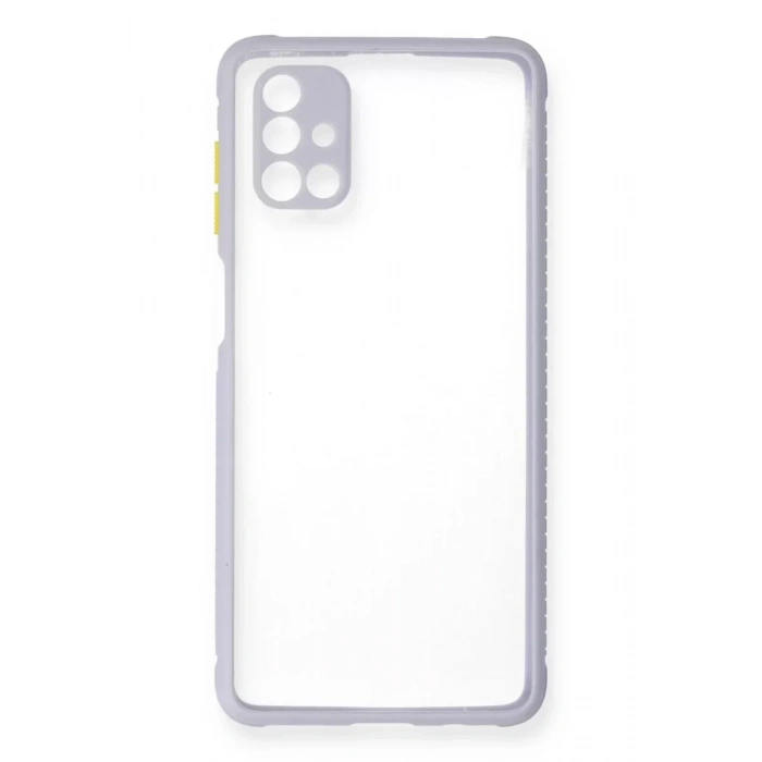 USLUCAN ALIŞVERİŞ Samsung Galaxy M51 Kılıf Miami Şeffaf Silikon - Lila