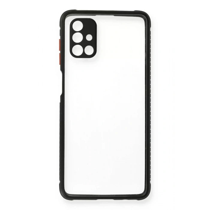 USLUCAN ALIŞVERİŞ Samsung Galaxy M51 Kılıf Miami Şeffaf Silikon - Siyah
